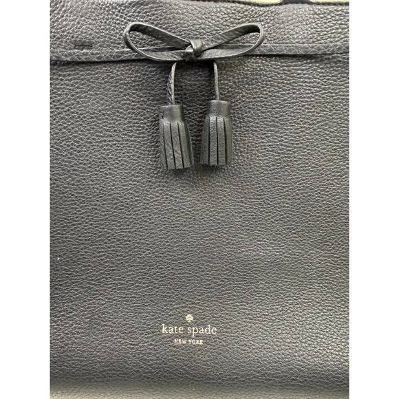 Kate Spade Hayes Large Satchel | Structured Leather Handbag | Classic Work Tote - Picture 2 of 11